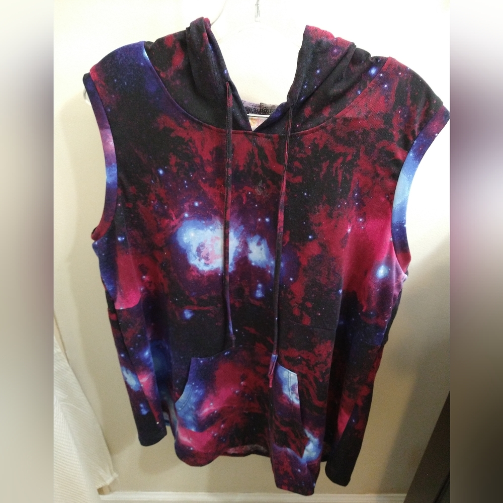 Lularoe Brittany Multicolor Hooded Tank Size Large